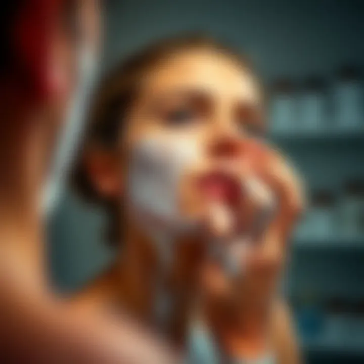 A demonstration of effective body shaving techniques