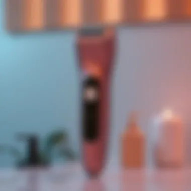 A sleek electric body shaver designed for women